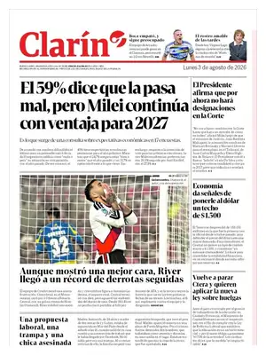 "Clarín" Front Page
