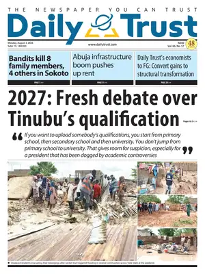 "Daily Trust" Front Page