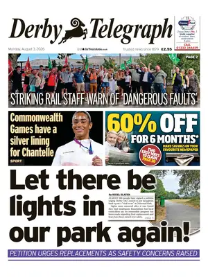 "Derby Telegraph" Front Page