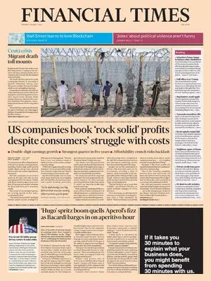 "Financial Times" Front Page