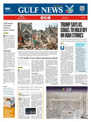 "Gulf News" Front Page