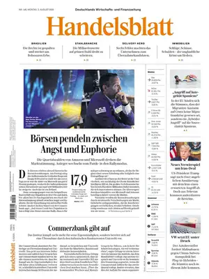 "Handelsblatt" Front Page