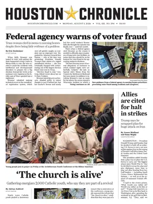 "Houston Chronicle" Front Page