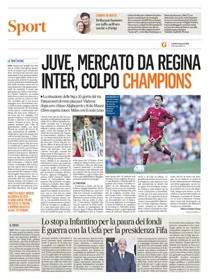"Il Gazzettino SPORT" Front Page