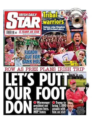 "Irish Daily Star" Front Page