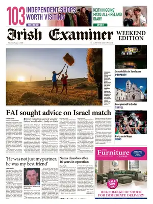 "Irish Examiner" Front Page