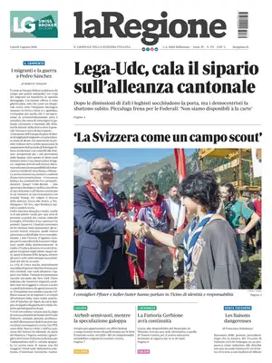 "laRegione" Front Page