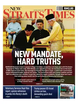 "New Straits Times" Front Page