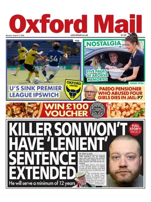"Oxford Mail" Front Page
