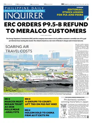 "Philippine Daily Inquirer" Front Page