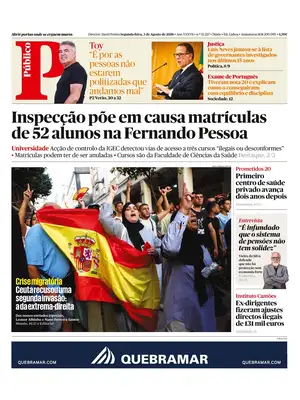 "Público" Front Page