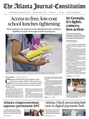 "The Atlanta Journal-Constitution" Front Page