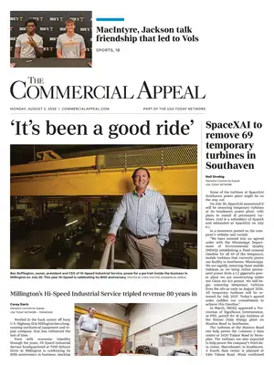 "The Commercial Appeal" Front Page