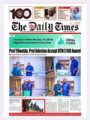 "The Daily Times (Nigeria)" Front Page