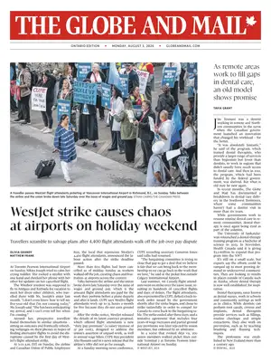 "The Globe and Mail" Front Page