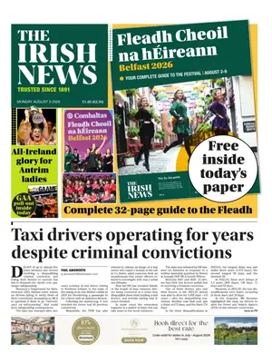 "The Irish News" Front Page