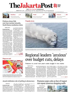 "The Jakarta Post" Front Page