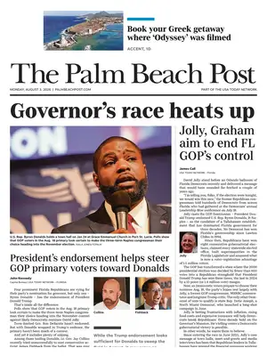 "The Palm Beach Post" Front Page