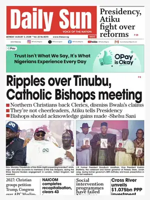 "The Sun (Nigeria)" Front Page