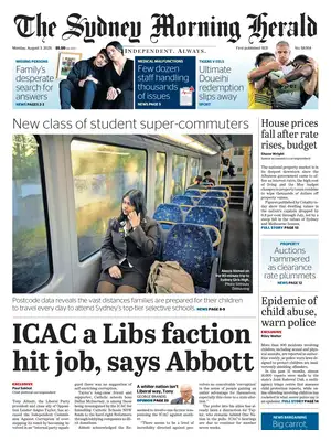 "The Sydney Morning Herald" Front Page