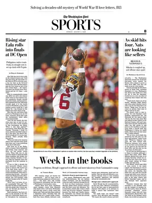 "The Washington Post SPORTS" Front Page