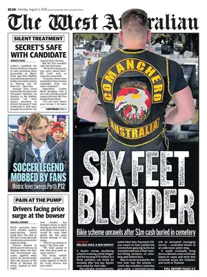 "The West Australian" Front Page
