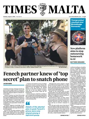 "Times of Malta" Front Page