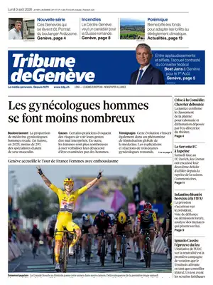 "Tribune de Genève" Front Page