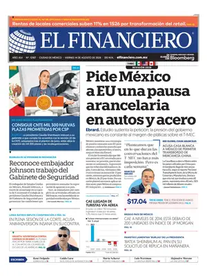 "El Financiero" Front Page