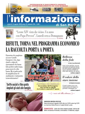"L'Informazione di San Marino" Front Page