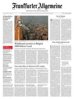 "Frankfurter Allgemeine Zeitung" Front Page