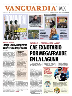 "Vanguardia" Front Page