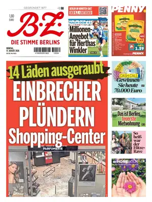 "B.Z. - Die Stimme Berlins" Front Page