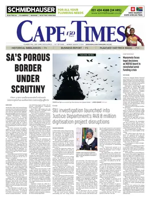 "Cape Times" Front Page