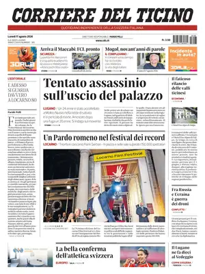 "Corriere del Ticino" Front Page