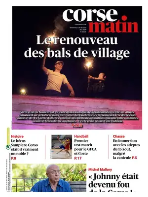 "Corse-Matin" Front Page