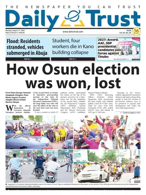 "Daily Trust" Front Page