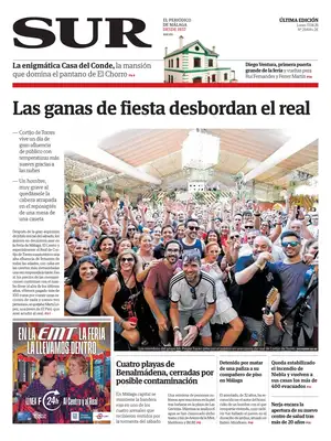 "Diario SUR" Front Page