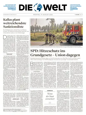 "Die Welt" Front Page