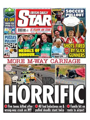"Irish Daily Star" Front Page