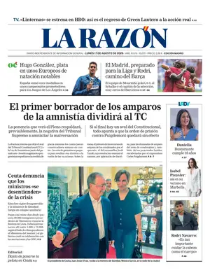 "La Razón" Front Page