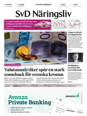 "SvD Näringsliv" Front Page