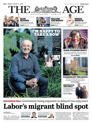 "The Age" Front Page