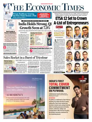 "The Economic Times" Front Page