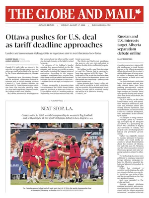 "The Globe and Mail" Front Page