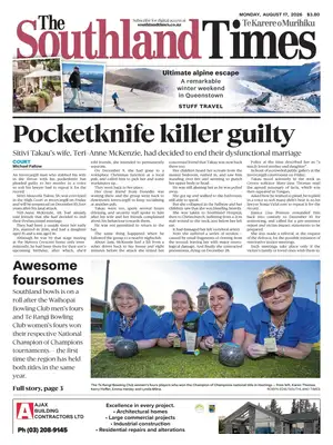 "The Southland Times" Front Page