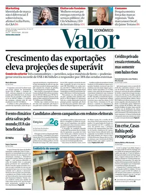 "Valor Econômico" Front Page