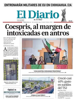 "El Diario de Juárez" Front Page
