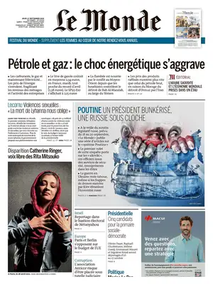 "Le Monde" Front Page