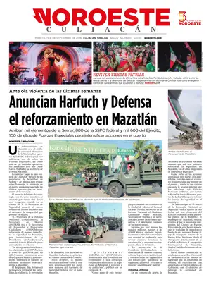 "Noroeste" Front Page